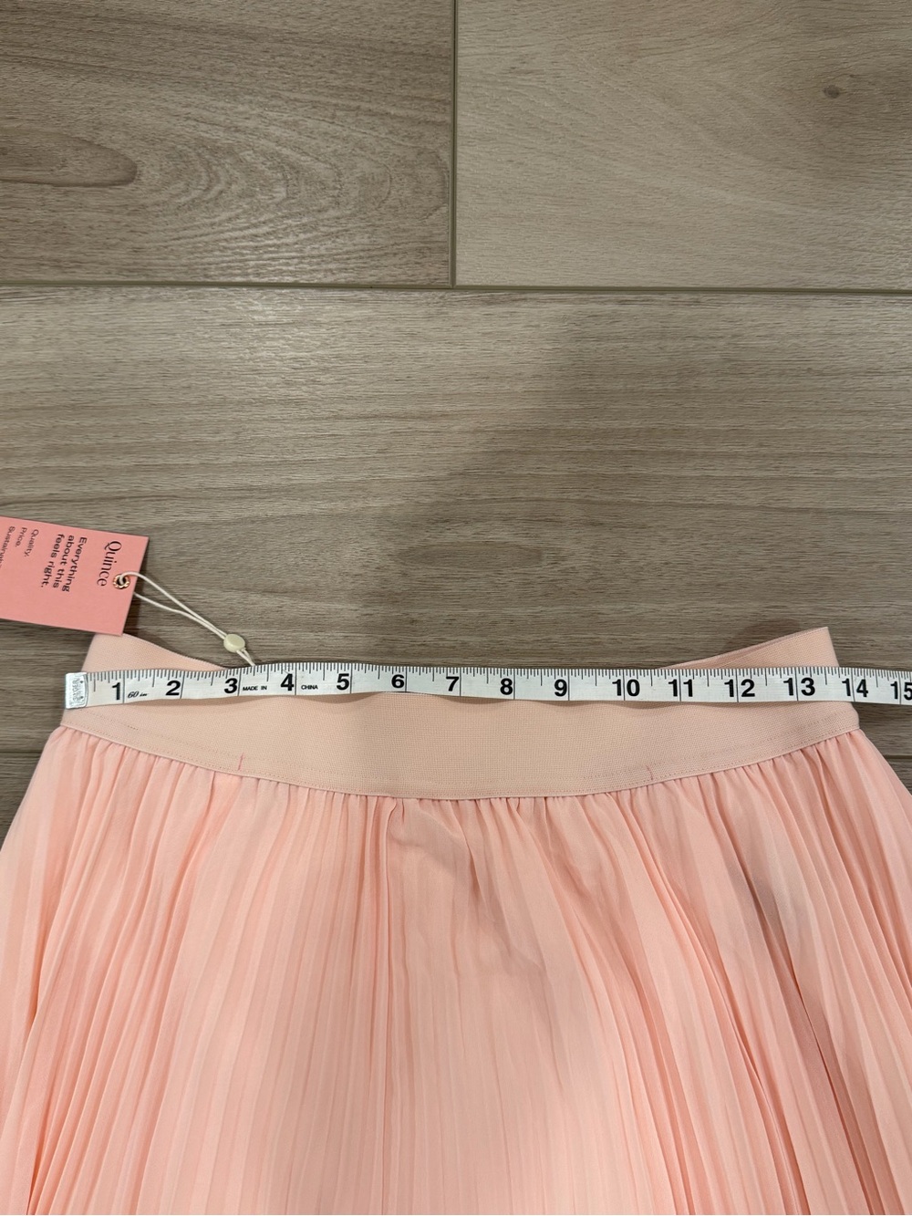 Quince Blush Pleated Chiffon Midi Skirt, Size L NWT - Picture 4 of 8